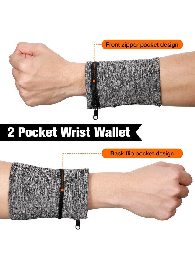 Honoson 5 Pieces Wrist Wallet Running Wallet Wristband Wrist Wallets For Women Men Wrist Pouch Zipper Wrist Wallet For Running Walking Hiking Jogging Travel  - Image 4