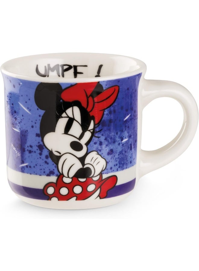 كوب صغير ميكي أنا و ميني أنا – 80 مل كوب إسبريسو | كوب قابل للجمع | بورسلين جديد | آمن للاستخدام في الميكروويف وغسالة الصحون | هدية لعشاق القهوة والشاي (ميني بنفسجي)