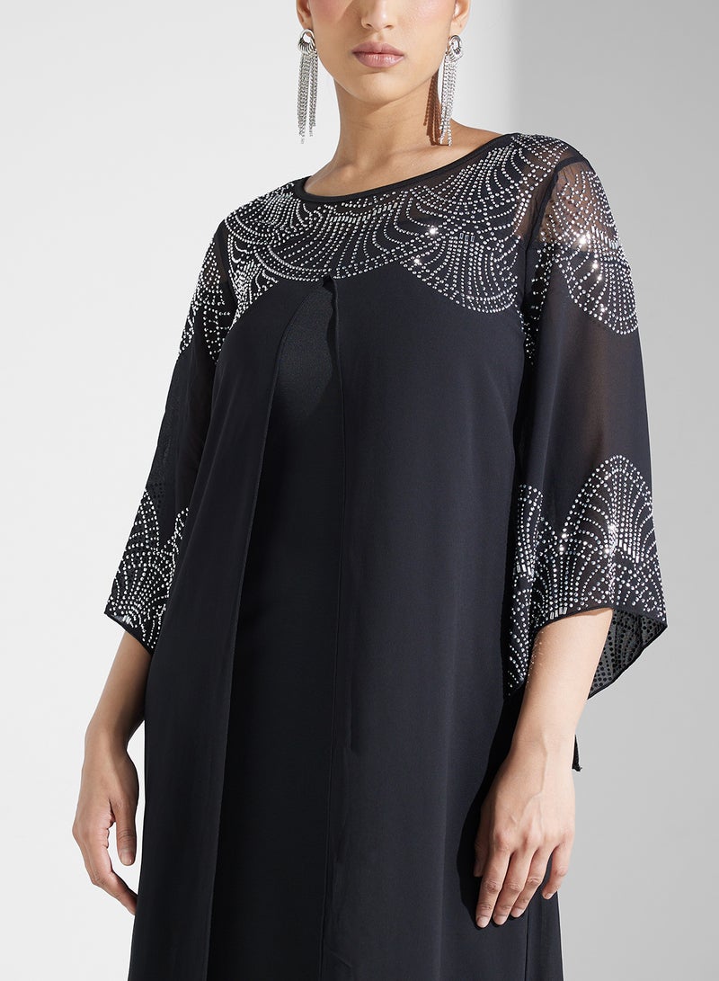 خزانة فستان مزين مع بطانة بدون أكمام - Image 3