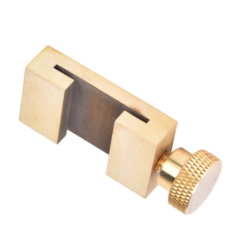 Ruler Locating Block: Brass Material, High Hardness, Quick Adjustable Knob, Strong Locking - Fits 26mm Width, <1.1mm Thickness Steel Rulers for 200/300mm Long Steel Ruler Measurement - Image 4
