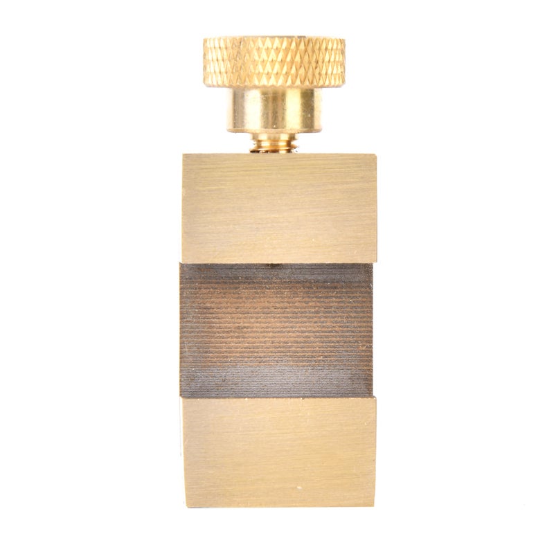Ruler Locating Block: Brass Material, High Hardness, Quick Adjustable Knob, Strong Locking - Fits 26mm Width, <1.1mm Thickness Steel Rulers for 200/300mm Long Steel Ruler Measurement - Image 1
