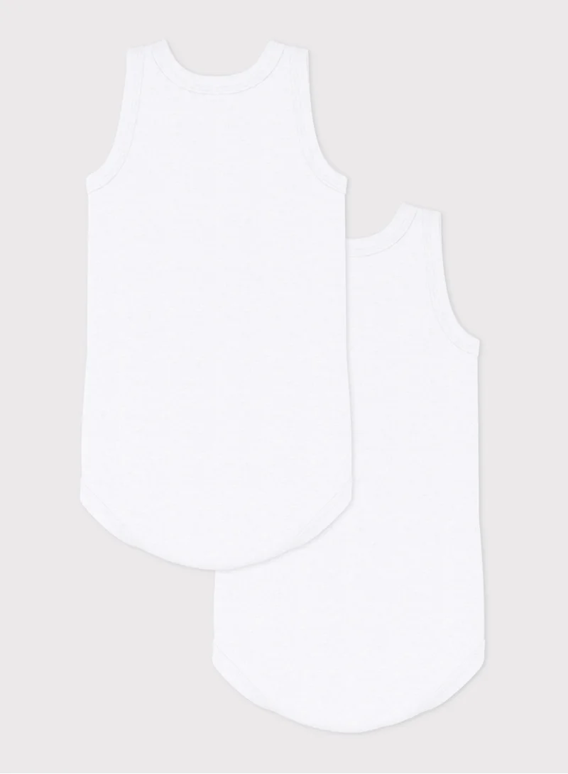 بيتي باتو Babies' White Sleeveless Bodysuit - 2-Pack