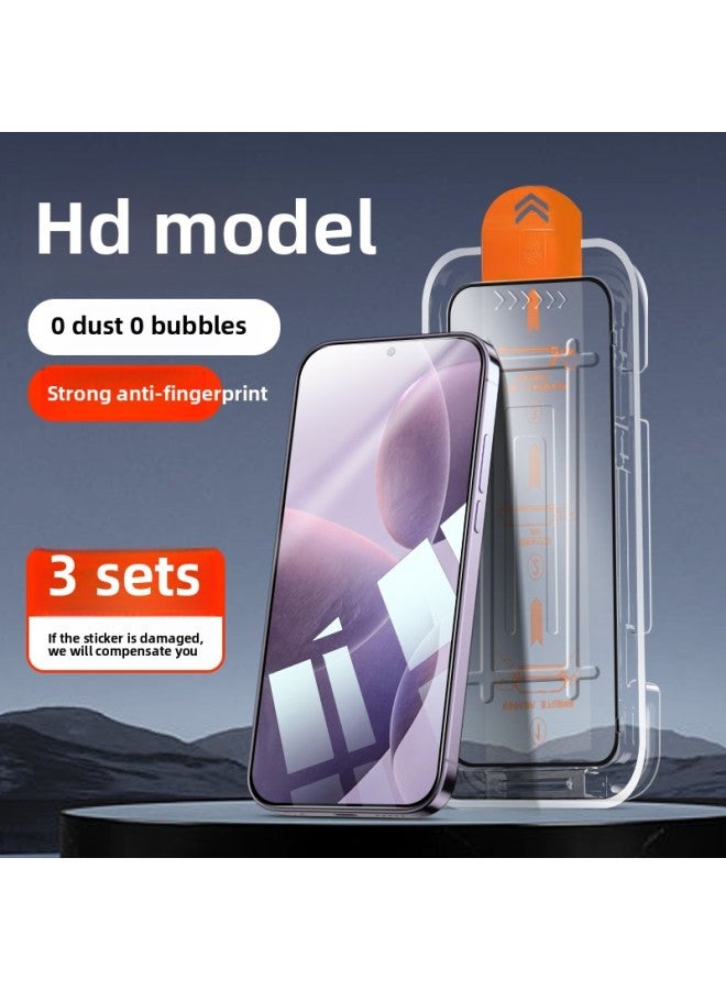 [dust-free Warehouse Second Film] Suitable For Red Rice K70 Tempered Film Millet 14 Mobile Phone Film 13 Special K60 New-Colour:Ultra-clear Model [full Screen Without Holes★No White Edges] One Pull To Remove Dust And Apply In Seconds◆3 Sets-Size:Redmi K70 Pro - Image 1