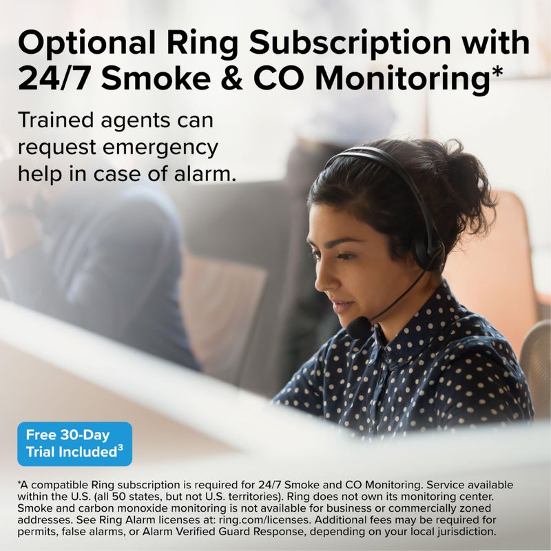 Kidde Smart Smoke And Carbon Monoxide Detector  Ring App Enabled For Real-Time Notifications  Hardwired Alarm  Aa Backup Battery - Image 4