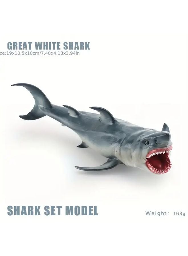 Great White Shark Model 127 2799 Simulation Marine Animal Figure - Image 1