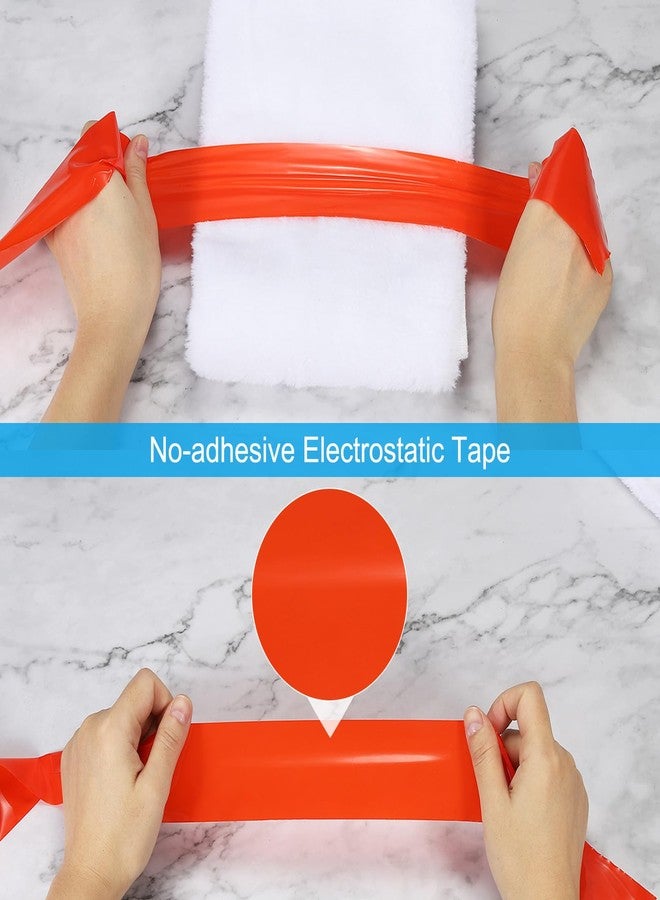 PATIKIL Non Stick Static Tapes 2 in x 50 Ft, 2 Roll Duct Tape No Glue Electrostatic Adsorption Tape for Organizing Cables Securing Crafts, Silver - Image 5