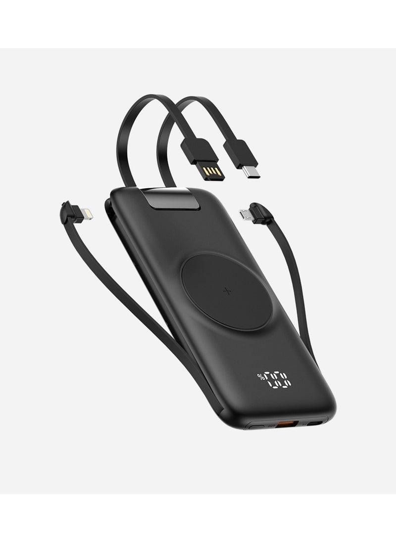 Captaintech 10000mAh Wireless Power Bank – 12W Fast Charging for iPhone, iPad, Samsung Galaxy & More  - Image 1