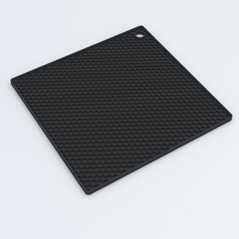 Amazon Explosions Cross-border Supply Silicone Honeycomb Insulation Placemat Nordic Style High Temperature Resistant Easy Cleaning Cup Bowl Mat starry gray 