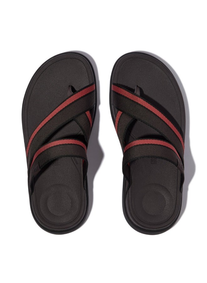 FitFlop 049-860 Fitflop Mens F-Mode Go Mens Tonal-Edge Webbing Sling Toe-Thongs IX2-C73 Chocolate  - Image 2