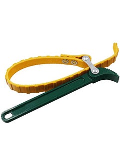 Digital Craft 5 Item Combo 9Inch Belt Type Oil Filter Wrench Auto Tool Engine Spanner Fuel Filter Yellow Green With Belt Wrench Hand Brush Mini Hammer Hex Allen Key Set 4in1 Screw Driver  - Image 4