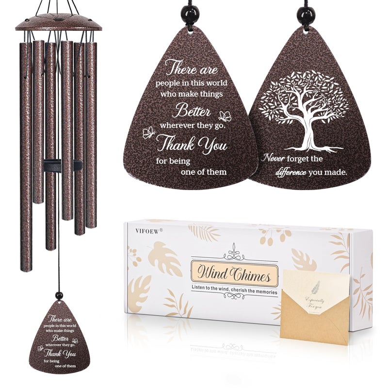 vifoew Thank You Gifts For Women Men  32"" Wind Chimes Thank You Gift  Appreciation Gifts For Employee Coworkers Pastor Teachers Colleague  Thanksgiving Day Hostess Gift For Family Friends  Home Decor - Image 1