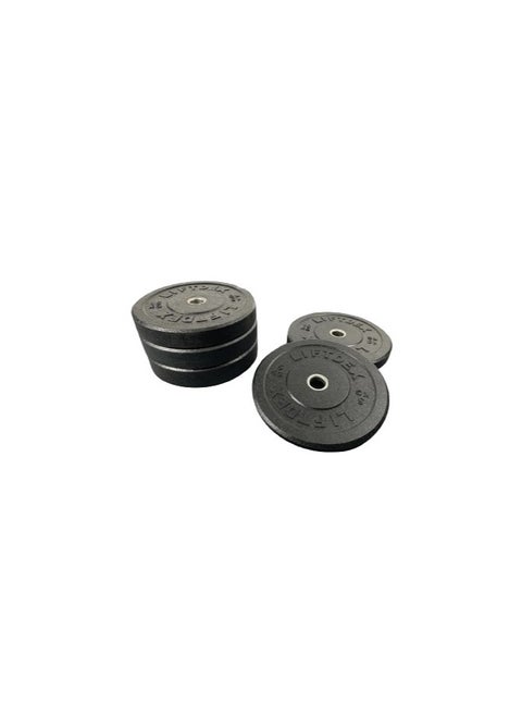 Hi-Temp Olympic Rubber Weight Plates Set Of 2 Black - 5 Kgs Each