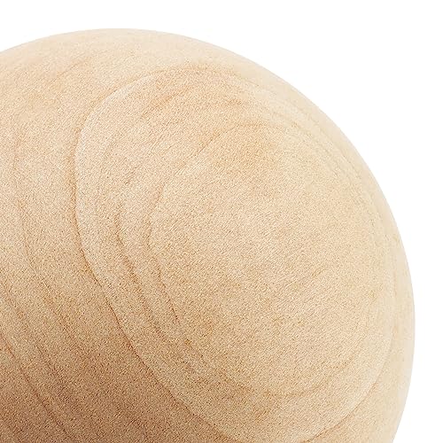 ZOENHOU 6 PCS 2.75 Inch Natural Large Wood Balls, Unfinished Wooden Balls Wood Sphere Round Hardwood Balls for Crafts DIY Projects - Image 4
