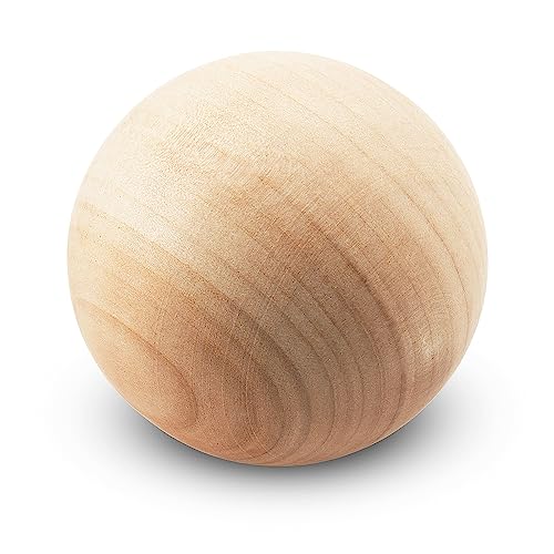 ZOENHOU 6 PCS 2.75 Inch Natural Large Wood Balls, Unfinished Wooden Balls Wood Sphere Round Hardwood Balls for Crafts DIY Projects - Image 3