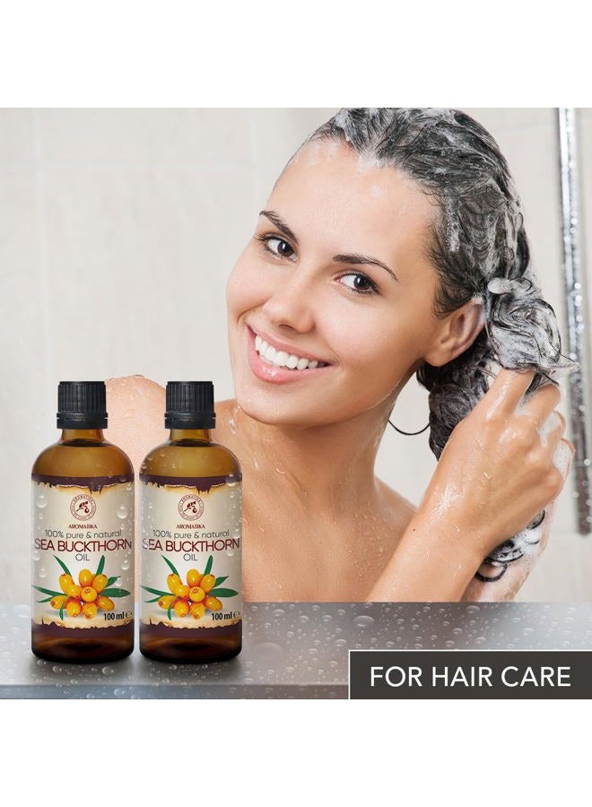Aromatika زيت البحر النبق AROMATIKA 3.4 أونصة سائلة - نقي وطبيعي - هيبوفاي رامنويدس - زيت ناقل للزيوت الأساسية - زيت أساسي للأظافر - الشعر - العناية بالوجه والجسم - Image 5