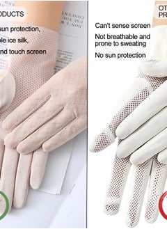 Rightsure 2 Pairs UV Protection Gloves Driving Gloves Women, Full Finger UV Gloves Sun Protection Gloves, Sunblock Gloves Non Slip UV Protection Driving Gloves Summer Outdoor Gloves for Women and Girls  - Image 2