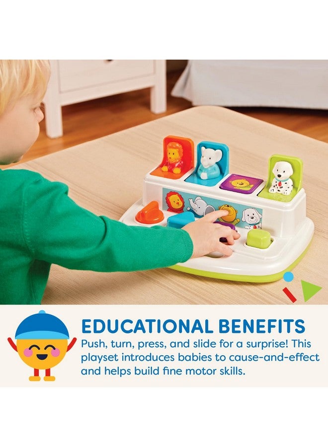 BATTAT باتات - لعبة السبب والنتيجة - لعبة تطويرية مع أزرار وألوان - ألعاب حيوانات فرز الألوان - للأطفال، الصغار، الرضع - 18 شهرًا + - أصدقاء منبثقة - Image 4