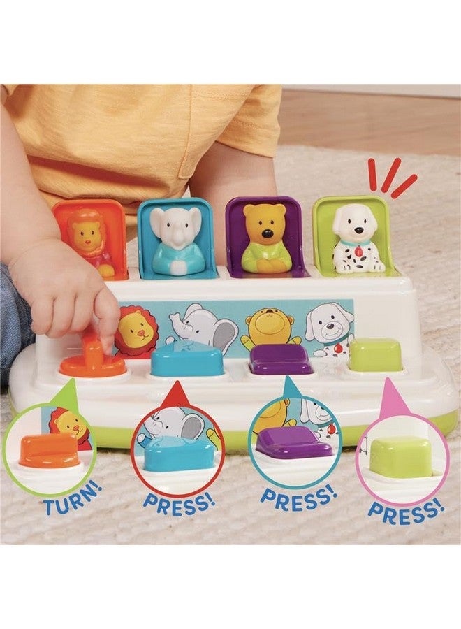 BATTAT باتات - لعبة السبب والنتيجة - لعبة تطويرية مع أزرار وألوان - ألعاب حيوانات فرز الألوان - للأطفال، الصغار، الرضع - 18 شهرًا + - أصدقاء منبثقة - Image 2