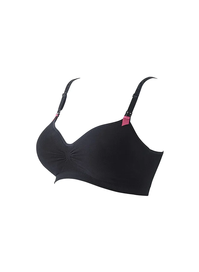 Curve Seamless Nursing Bra, M, Black