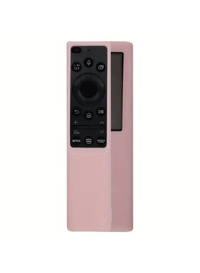 Pink Textured Silicone Protective Case Cover For Samsung BN59 01357 Solar Smart TV Remote - Image 1