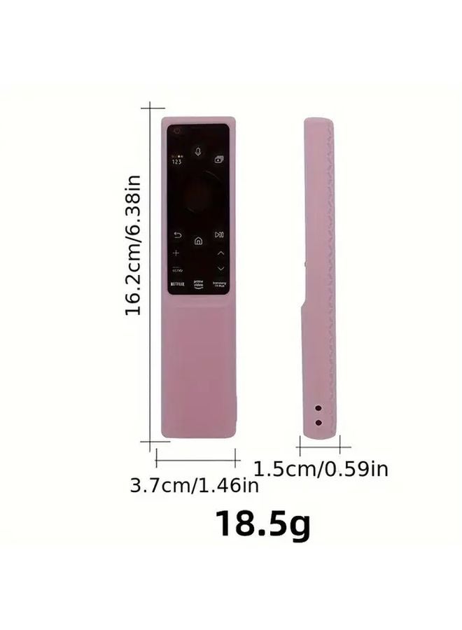 Pink Textured Silicone Protective Case Cover For Samsung BN59 01357 Solar Smart TV Remote - Image 3