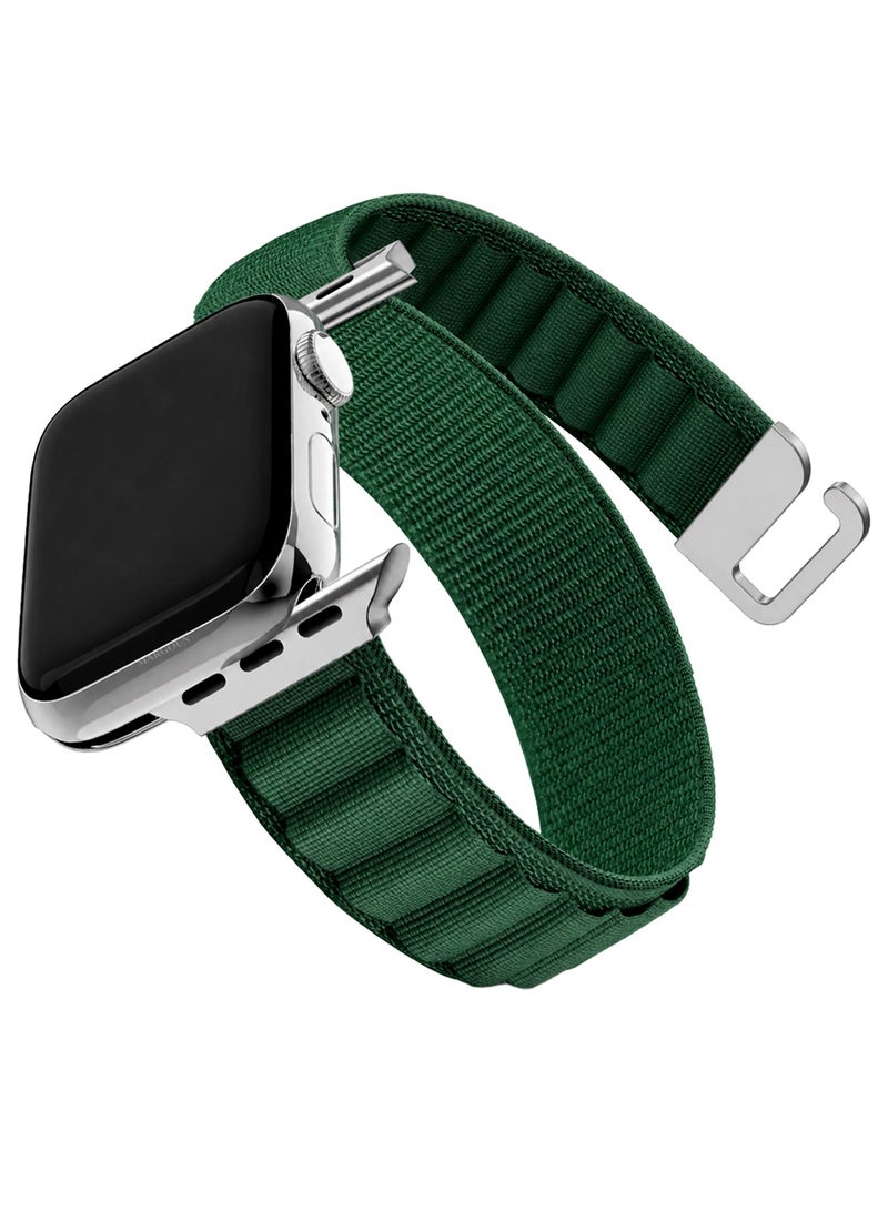 حزام حلقة الألبين لساعات آبل 38mm/40mm/41mm حزام رياضي من النايلون متوافق مع ساعة آبل سيريز 7/SE/6/5/4/3/2/1 حزام قابل للتعديل - Image 2