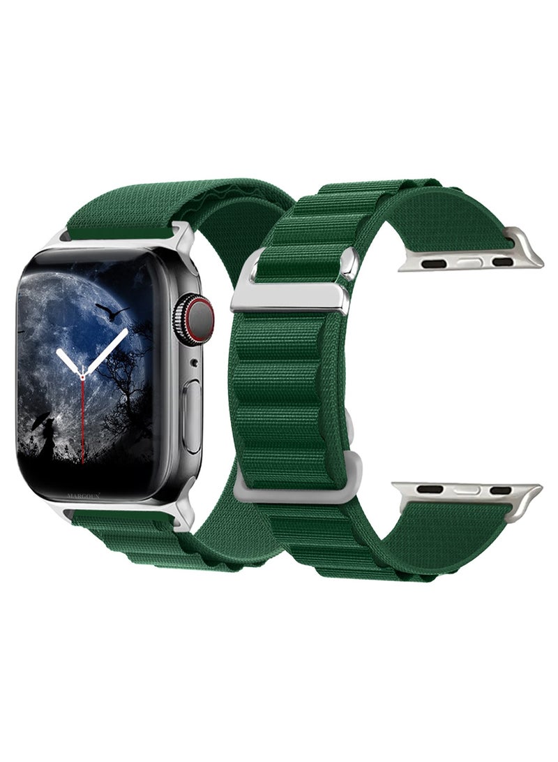 حزام حلقة الألبين لساعات آبل 38mm/40mm/41mm حزام رياضي من النايلون متوافق مع ساعة آبل سيريز 7/SE/6/5/4/3/2/1 حزام قابل للتعديل - Image 3