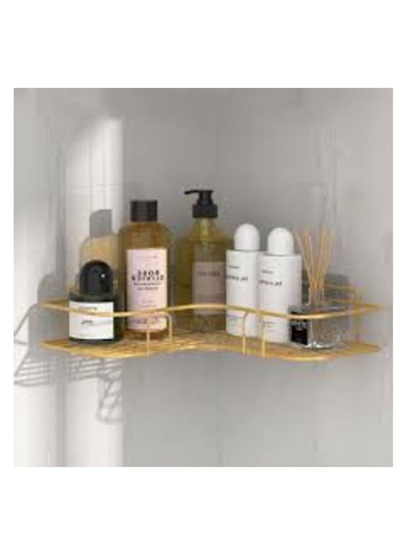 رف زاوية حمام من المعدن مع استيكر لاصق مقاوم للصدا بتصميم سله لعدم تراكم المياه بها لتنظيم الشامبوهات وجميع ملحقات الحمام.مطليه بدهان عالى الجودة(متعدد الالوان) - Image 4