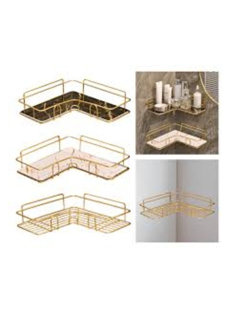 رف زاوية حمام من المعدن مع استيكر لاصق مقاوم للصدا بتصميم سله لعدم تراكم المياه بها لتنظيم الشامبوهات وجميع ملحقات الحمام.مطليه بدهان عالى الجودة(متعدد الالوان) - Image 3