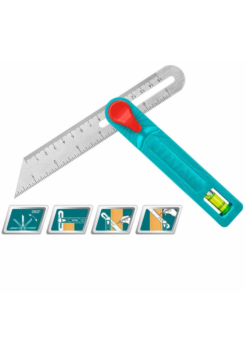 TOTAL Total Angle Square Precision Protractor and Ruler TAHS181511  - Image 4