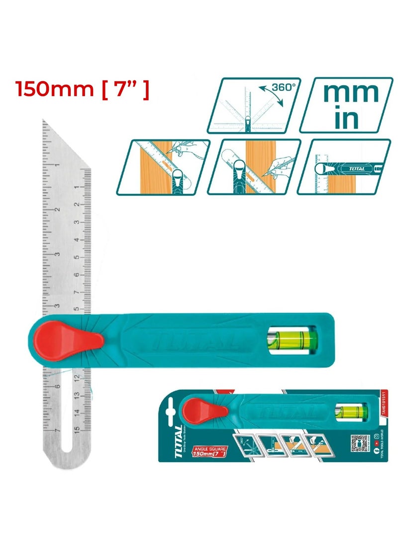 TOTAL Total Angle Square Precision Protractor and Ruler TAHS181511  - Image 5