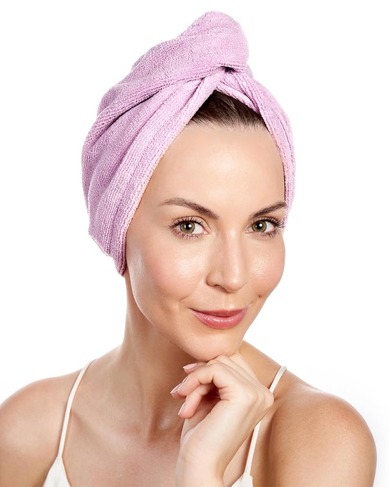 Keranique Microfiber Hair Towel Wrap  Quick Drying Head Turban for Women  Large Size Anti Frizz Wrap Towel  Anti Damage Around Head Hair Wrap After Shower  Bath  Haircare for Long  Short Hair
