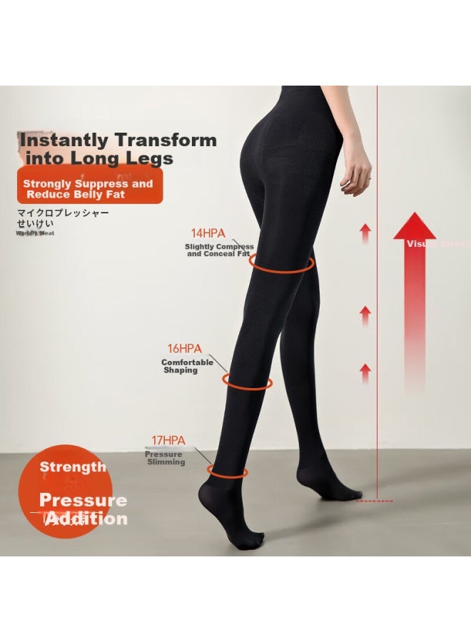LANG SHA Langsha 2-pack High Waist Tummy Control Compression Pantyhose Spring Thin Sheer Tights Leg Shaping Lifting Slimming Pantyhose - Image 1