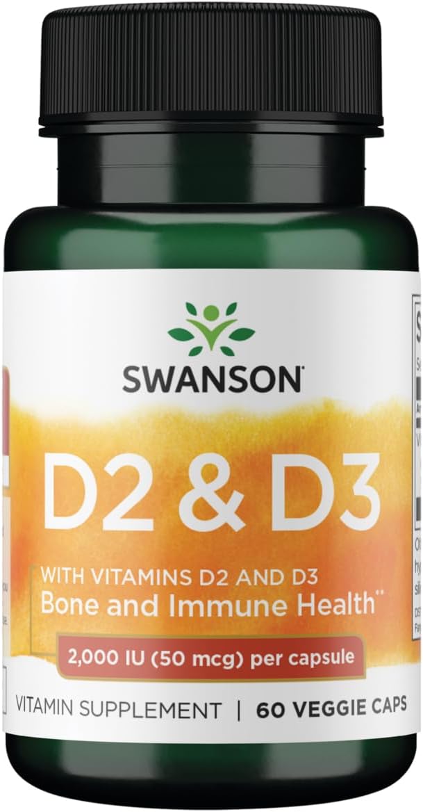 SWANSON Vitamin D2 & D3 Supplement for Bone Health - Image 1