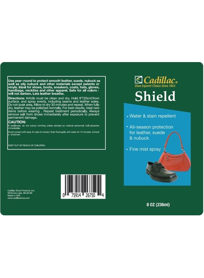 Cadillac Shield Water and Stain - Leather and Fabric Protector Spray - Great for Shoes - 8 oz - Non Aerosol - Waterproof and Protect Suede, Leather, Nubuck, Fabric, Nylon, Polyester & More - Image 2