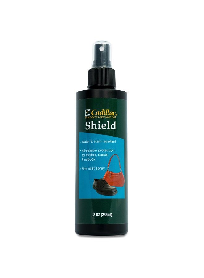 Cadillac Shield Water and Stain - Leather and Fabric Protector Spray - Great for Shoes - 8 oz - Non Aerosol - Waterproof and Protect Suede, Leather, Nubuck, Fabric, Nylon, Polyester & More - Image 1