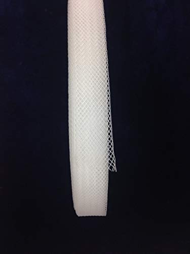 Stiff Horsehair by The Roll 50 Yards Multiple Widths White 1