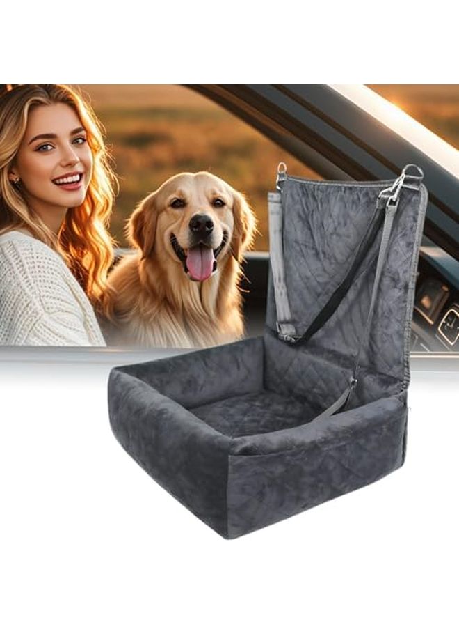 Gray Pet Car Seat For Dogs With Side Storage Pockets For Truck And Car Travel - Image 5