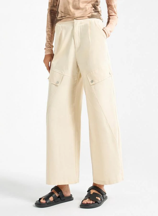 سبلاش فيڤ بنطلون كارجو سادة بجيوب