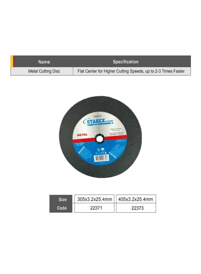 Starex Metal Cutting Disc 305x3.2x25.4mm Flat Center ST22371