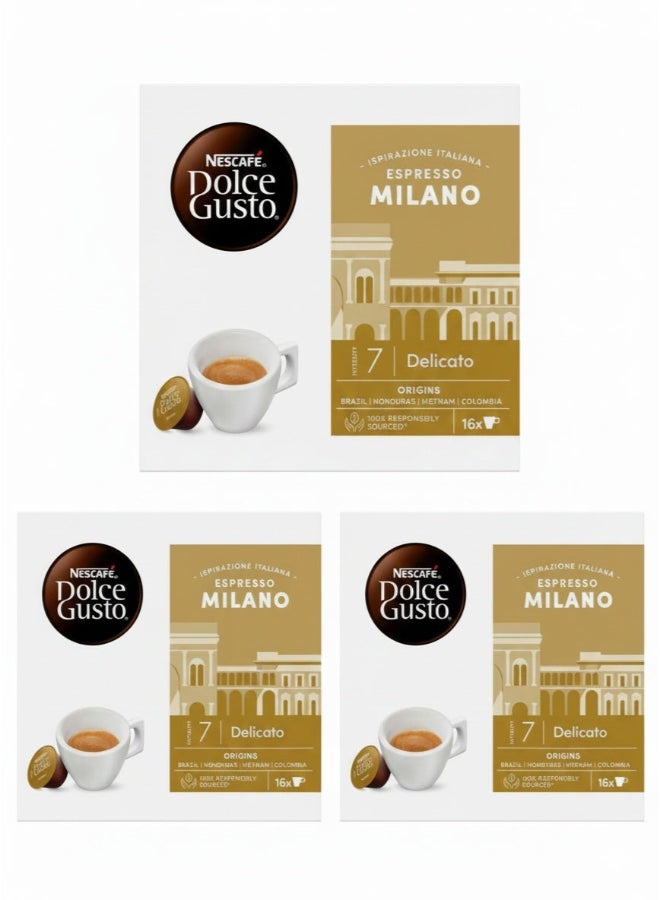 Nescafe Dolce Gusto Espresso Milano Delicato 16 Coffee 297.2grams Pack of 3 - Image 2
