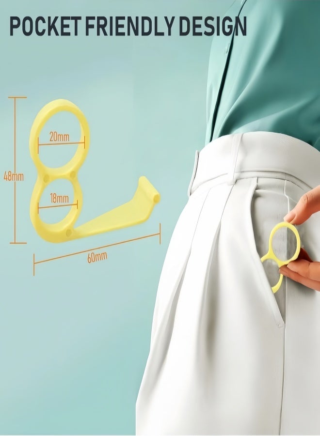الصفحة الرئيسية حامل هاتف محمول ومسند للأصابع (3 قطع) | تصميم مريح مصمم للاستخدام المطول للهاتف المحمول | يخفف من إجهاد الأصابع وتعبها، تصميم مقاوم للانزلاق، محمول وسهل الحمل - Image 5