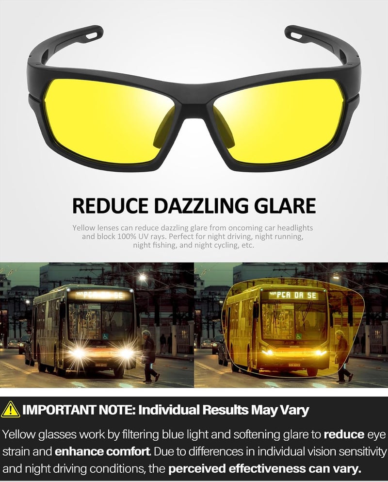 Joopin Sunglasses Men Women Sports Polarized UV400 Protection | Lightweight TR90 Frame,Rectangle TAC Lens,Cycling Biking Running Driving Fishing Surfing Hiking Baseball - Image 3