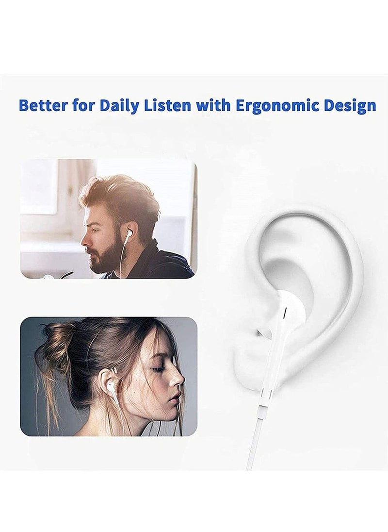 Generic - Earphone With Lightning Connector, Wired Headset Panel Has Microphone And Volume Control Keys, Clear And Noise Isolation , Compatible With iPhone 14 - Image 1