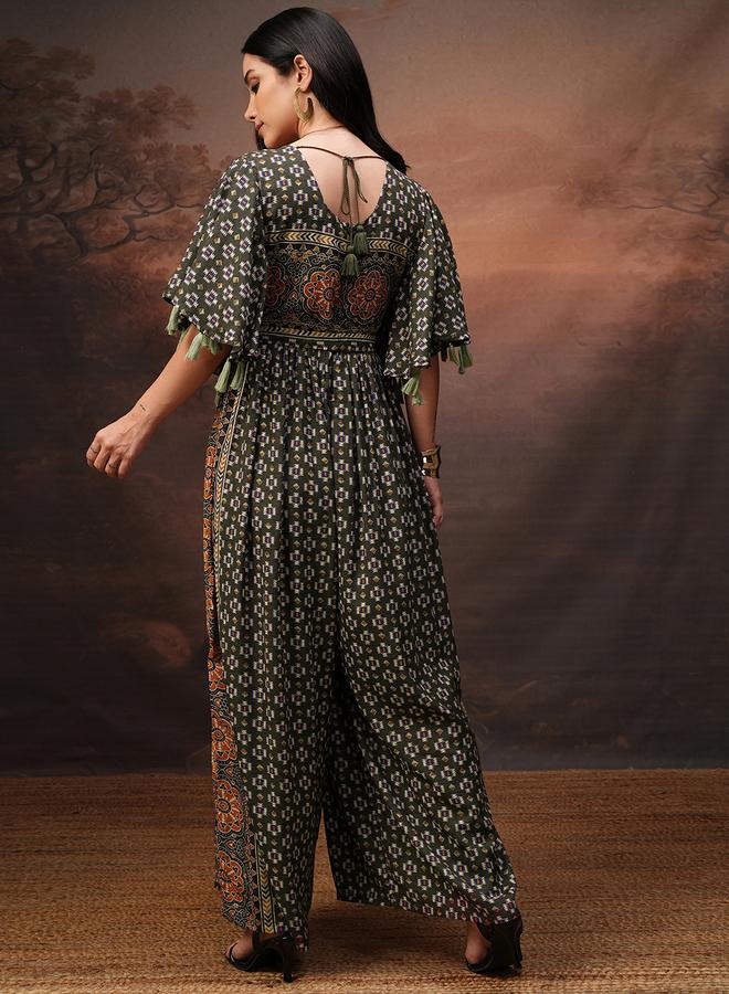 فيشود جمبسوت نسائي واسع الأرجل مطبوع من فيشود - Image 3