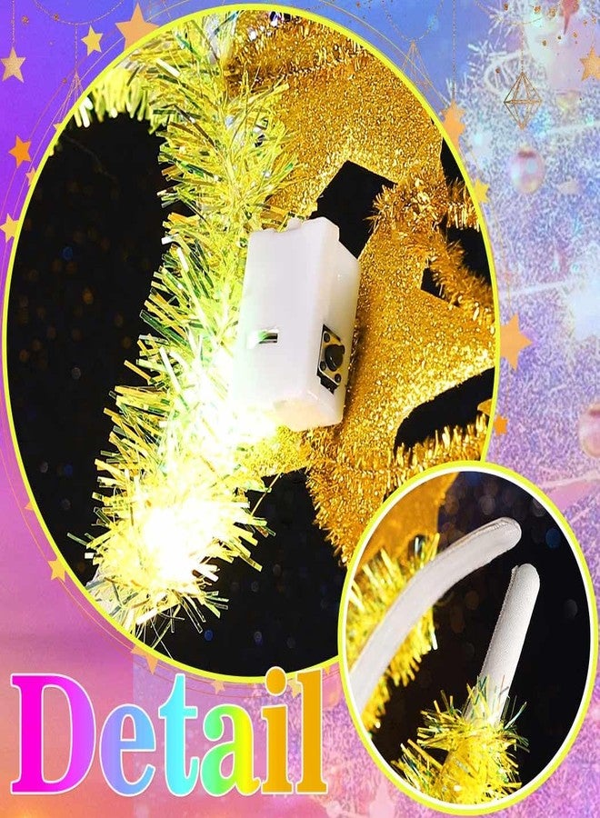 GORTIN Light up Stars Headband LED Headpiece Glowing Costume Headwear Rave Christmas Hair Accessories for Women (Gold) - Image 5