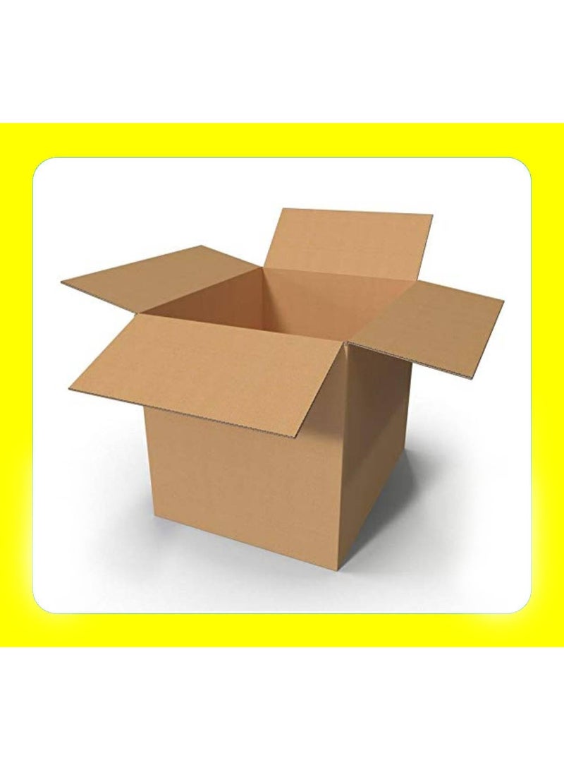 توشيونيكس عبوة من 5 صناديق نقل كبيرة مزدوجة الجدار من الورق المقوى المموج قابلة لإعادة التدوير بنسبة 100% بسعة 50 كجم، [55 × 55 × 70 سم] كرتون بني للتغليف والشحن والتخزين، 5 طبقات بنية - Image 4