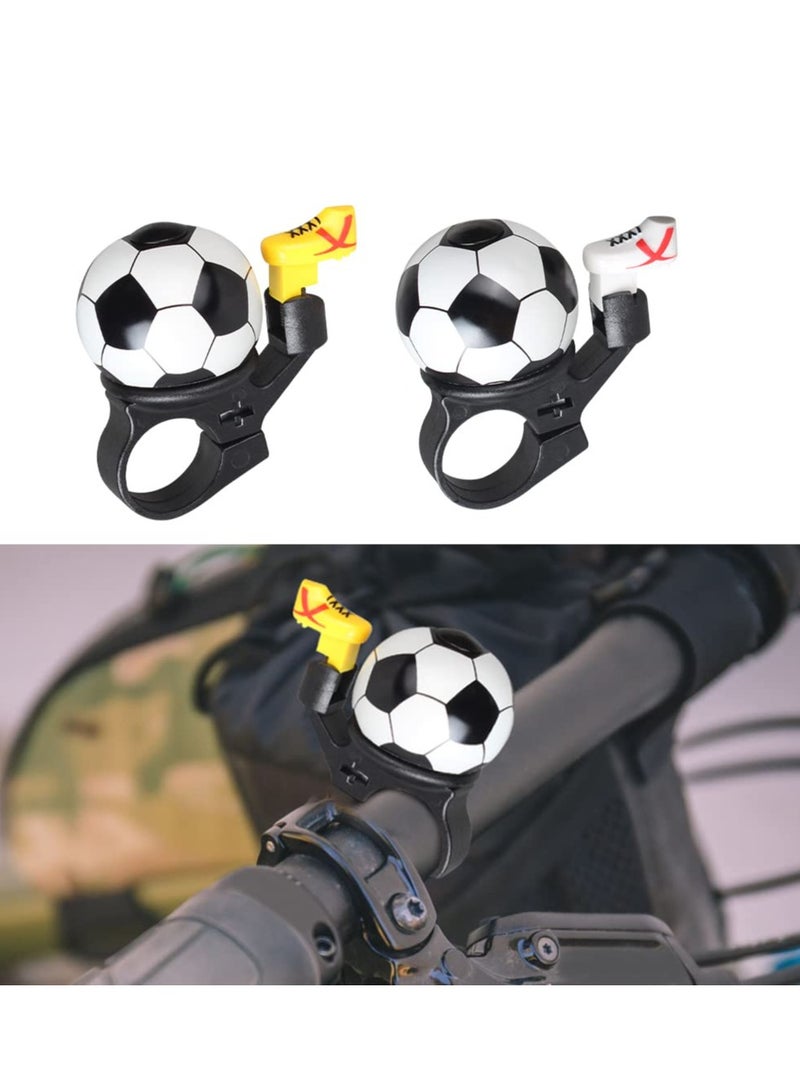Excefore Bike Bell, Bike Bell Football Design, Kids Bicycle Bell with Loud Crisp Clear Sound, Bike Accessories Decoration Bell for Children Kids Boys Girls Handlebar(2PCS)  - Image 4