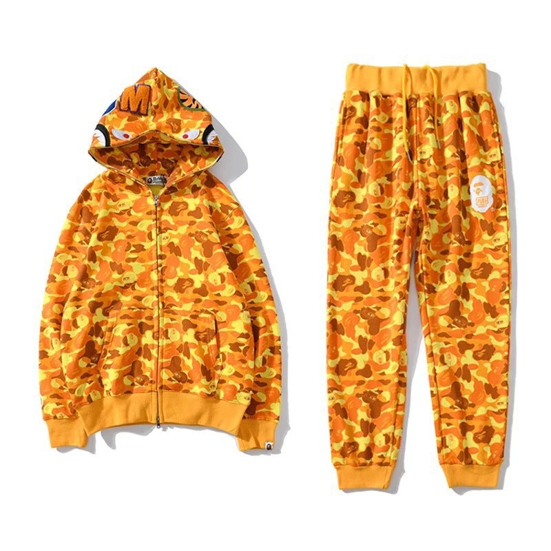 2023 سترة هودي سمكة القرش موضة طباعة رقمية للزوجين bape027 - Image 1