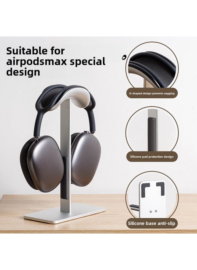 Generic - Sleep Headset Bracket Suitable For Airpods Max Headset Aluminum Alloy Headset Storage Display Stand-Color:Silver - Image 1